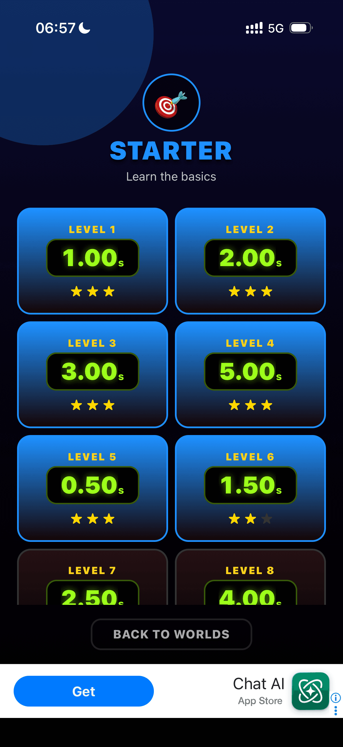 Stop It mobile score screen